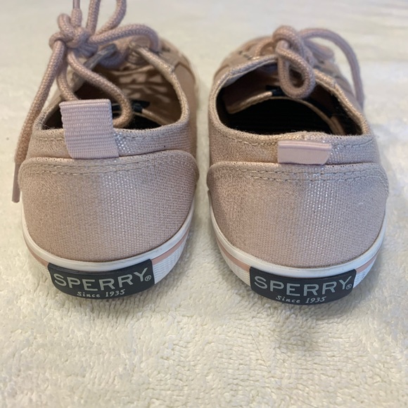 Sperry size 1 (youth) sparkly pink. Wore 1 or 2 times. - Picture 3 of 3